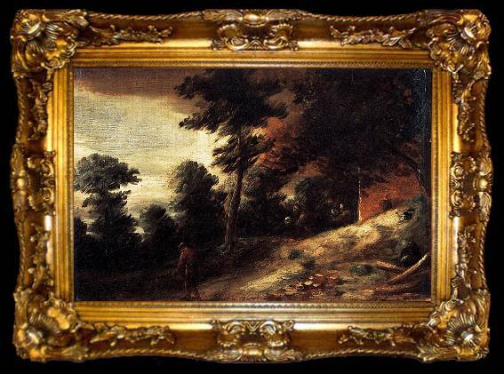 framed  Adriaen Brouwer Twilight Landscape, ta009-2